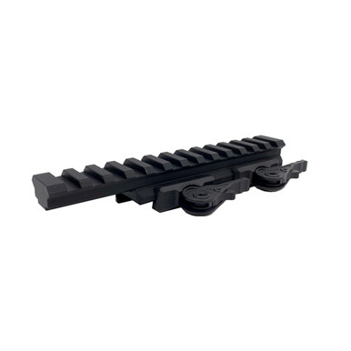American Defense AD-1700 QD Riser Mount - Titanium Lever, Fits Picatinny, Anodized Black