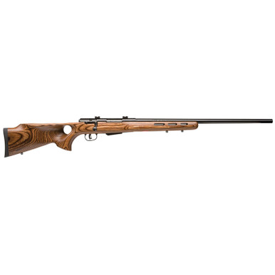 Savage Arms 18528 25 Lightweight Varminter-T 223 Rem 4+1 Cap 24" Matte Black Rec/Barrel Natural Brown Laminate Fixed Thumbhole Stock Right Hand (Full Size) with Detachable Box Magazine
