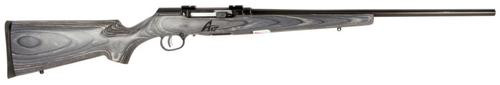 Savage A17 Sporter Full Size 17 HMR 10rd,22" Satin Black Sporter Barrel, Satin Black Drilled & Tapped Carbon Steel Receiver, Gray Fixed Laminate Stock