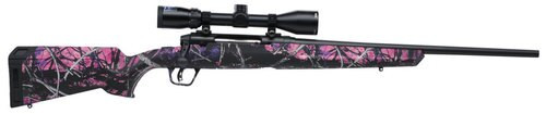 Savage Axis II XP Compact 243 Winchester, With 3X9X40 Scope, 20" Barrel,, Synthetic, MuddyGirl, 4 rd