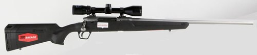 Savage Axis II XP 25-06 Remington, With 3X9X40 Scope, 22" Barrel, Stainless Steel,, Synthetic, Black, 4 rd