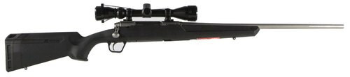 Savage Axis XP 7mm-08 Remington, With 3X9X40 Scope, 22" Barrel, Stainless Steel,, Synthetic, Black, 4 rd