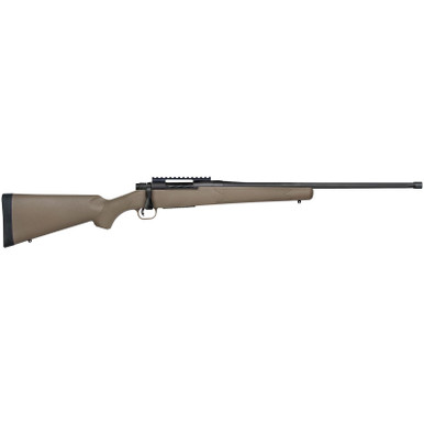 Mossberg 27873 Patriot Predator 243 Win Caliber with 5+1 Capacity, 22" Threaded/Fluted Barrel, Matte Blued Metal Finish & Flat Dark Earth Synthetic Stock Right Hand (Full Size)