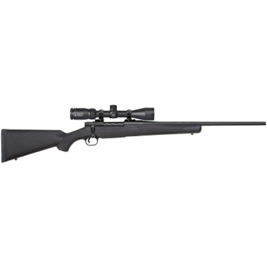 Mossberg 28052 Patriot 22-250 Rem Caliber with 5+1 Capacity, 22" Fluted Barrel, Matte Blued Metal Finish & Black Synthetic Stock Right Hand (Full Size) Includes Vortex Crossfire II 3-9x40mm Scope