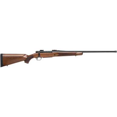 Mossberg 28132 Patriot Full Size 300 Win Mag 3+1 24" Matte Blued Fluted Threaded Barrel, Drilled & Tapped Matte Blued Stainless Steel Receiver, Walnut Fixed Stock, Right Hand