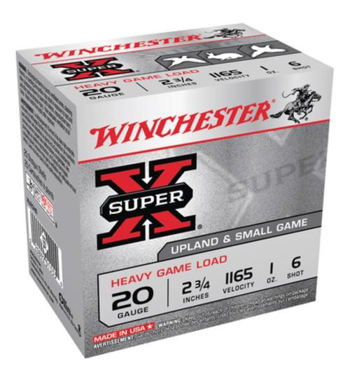 Winchester Super-X Heavy Ga, me 20 Ga, 2.75", 1 oz, 6 Shot, 25rd Box