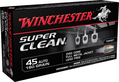 Winchester Super Clean 45 ACP, 160gr, Full Metal Jacket, 50rd Box