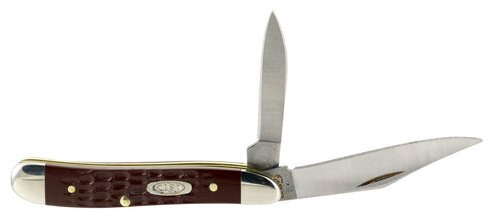 Case Peanut, Folder, 2.1"/1.53", Clip Point/Drop Point, Brown
