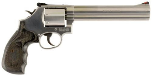 Smith & Wesson Model 686+, 357 Magnum, 7", 7rd, Wood Grip, Stainless Steel