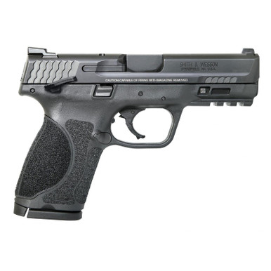 Smith & Wesson LE 11677 M&P 9 M2.0 Compact 9mm Luger Double 4" TS 15+1 Black Interchangeable Backstrap Grip Black Polymer Frame Black Armornite Stainless Steel Slide