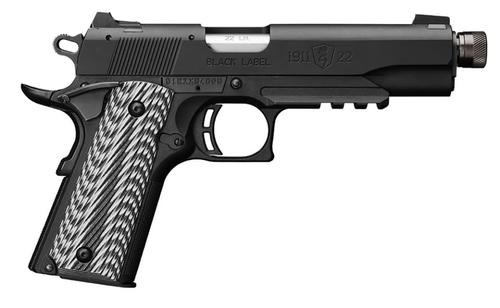 Browning 1911-22 Black G10 Grips 4.8'' Threaded Barrel, Silerncer Ready