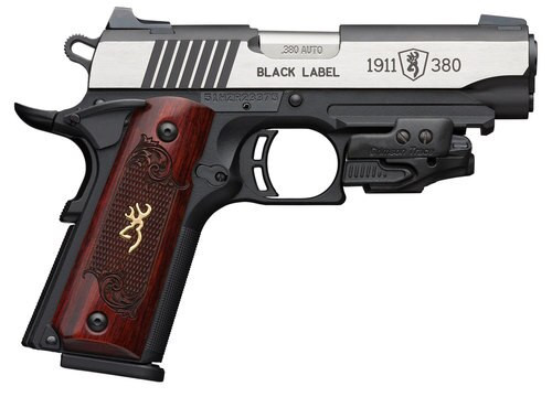 Browning 1911 Black Label Crimson Trace Laser 380 ACP, 3-Dot Sight,4.25" Barrel