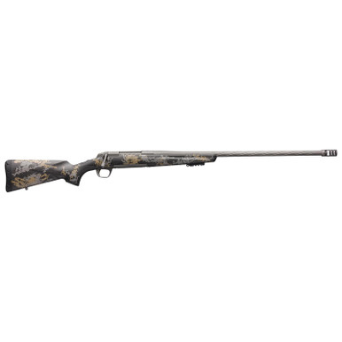 Browning 035541299 X-Bolt Mountain Pro Long Range 6.8 Western 3+1 26" MB Fluted Tungsten Gray Cerakote Accent Graphic Black Carbon Fiber Stock Right Hand (Full Size)