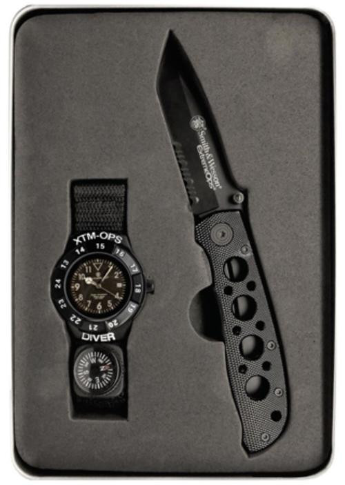 Smith & Wesson Pepper Spray Extreme Ops Knife Set 3.18" Stainless Steel Folding