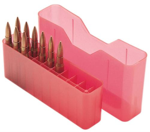 MTM 20rd Slip-Top Lg Rifle Ammo Box Red Poly