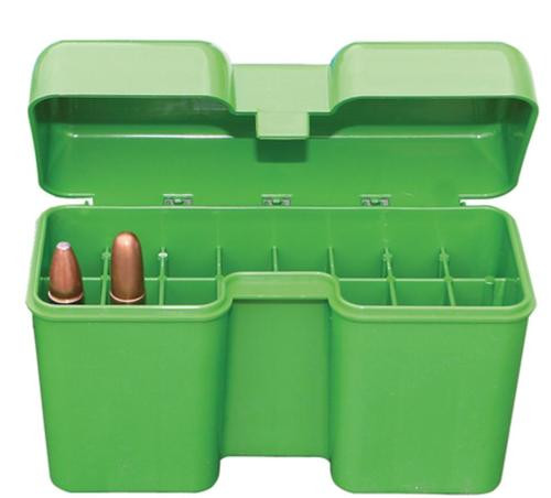 MTM Molded Product Case Gard Flip-Top Ammo Box .338 Rem UM/.416 Rigby, Green