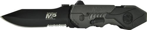 Smith & Wesson Knife M&p 2nd Gen Spring Assist 3.6" Drop Pnt Serrated