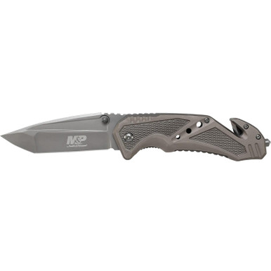 Smith & Wesson Knives SWP11GCP M&P Rescue 3.79" Folding Tanto Plain 7Cr15MoV SS Blade Aluminum Handle Includes Pocket Clip