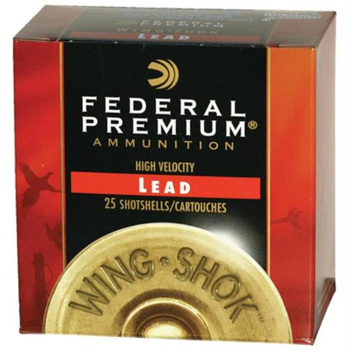 Federal Premium Wing-Shok High Velocity Lead 12ga, 2.75", 1-3/8oz, 5 Shot, 25rd Box
