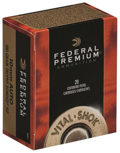 Federal Vital-Shok 10mm 180gr, Trophy Bonded JSP, 20rd Box