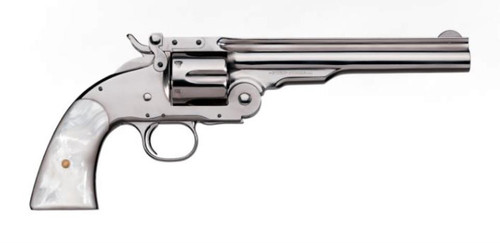 Uberti 1875 No. 3 2nd Model Schofield, Nickel Finish Pearl Grip .45 Colt 7"
