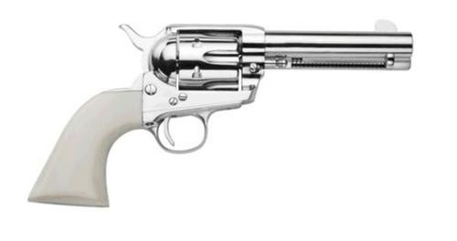 Traditions Frontier 1873 Revolver, .45 Colt, 5.5", Nickel, Whte PVC Grips