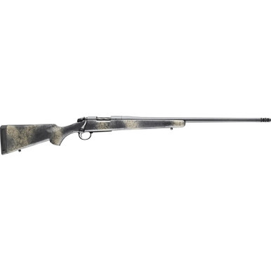 Bergara Rifles B14SM519 B-14 Wilderness Ridge 6.5 PRC 2+1 24" Threaded, Sniper Gray Cerakote Barrel/Rec, SoftTouch Woodland Camo Synthetic Stock, Omni Muzzle Brake