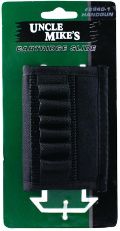 Uncle Mike's Cartridge Slide Handgun 40-1, Fits Belts up to 2.25", Black Nylon