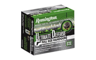 Remington Ultimate Defense Full Sized 45 ACP +P 185gr, BJHP, 20rd Box