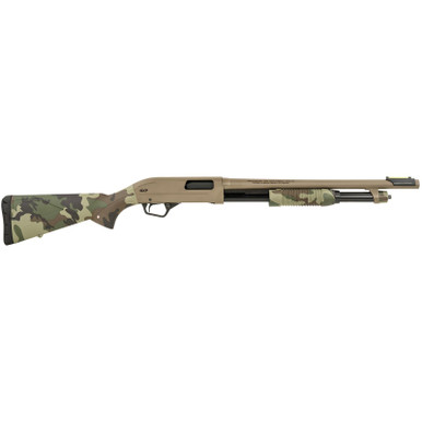 Winchester Repeating Arms 512435395 SXP Defender 12 Gauge 3" 5+1 (2.75") 18" Barrel, FDE Drilled & Tapped Rec, Woodland Camo Textured Stock, Tactical Ribbed Forearm, Inflex Recoil Pad