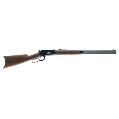 Winchester Repeating Arms 534175142 Model 1886 Short Rifle Full Size 45-70 Gov 8+1 24" Brushed Polish Blued Sporter Barrel, Drilled & Tapped Steel Receiver, Grade I Satin Walnut Straight Grip Stock