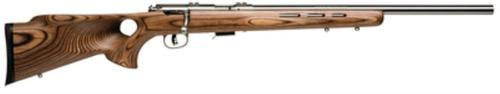 Savage 93 BTVS, 22 WMR, 21" Heavy Barrel, Stainless Steel Barrel and Action, Brown Laminate Wood Stock, 5Rd, Detachable Box Magazine