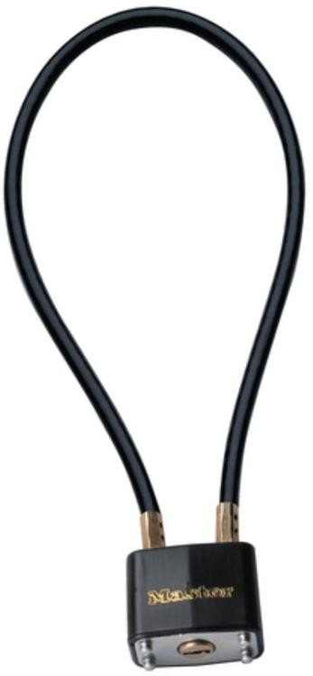 Master Lock Cable Lock Open With Key Black & Gold Steel 14"