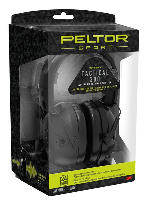 3M Peltor Sport Tactical 300 Electronic 24 dB Black