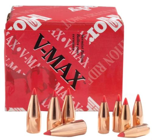 Hornady Varmint Bullets .224 Diameter 55gr, Hornet V-Max With Cannelure,NOT AMMO THESE ARE RELOADING BULLETS