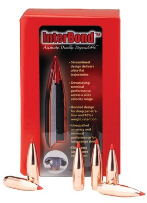 Hornady Rifle Bullets 6.8mm .277 130gr InterBond, 100/Box, NOT AMMO THESE ARE RELOADING BULLETS
