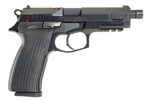 Bersa TPR 9mm, 5" Barrel, Black, Aluminum Alloy Frame, Black Steel Slide, 17rd