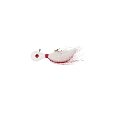 Venom High Dollar Hair Jig White Red 1/2oz
