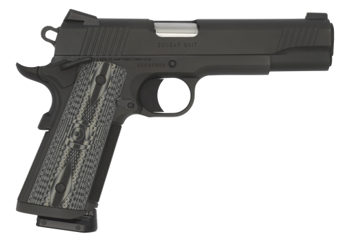 Colt CCU Government 9mm, G10 Grey Grips, Novak Sights, Black DLC, 9rd