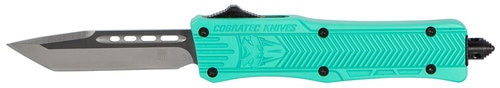 CobraTec CTK-1 Small OTF, 2.75", 440C Stainless Steel, Black Tanto, Tiffany Blue Zinc-Aluminum Alloy