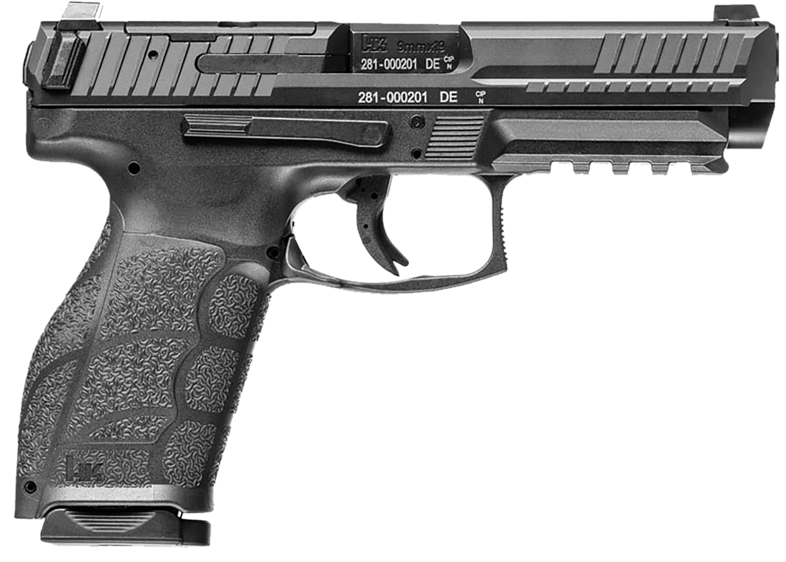 Heckler & Koch VP9A1 F Optic Ready Pistol 81001065, 9mm Luger, 4.53in, Interchangeable Backstrap Grips, Black Finish, 15 Rds