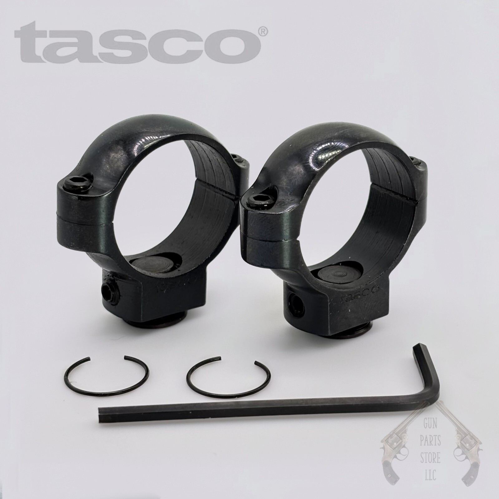 1" Ring Set – TASCO World Class – Med Height w/ Mounting Studs & Screws