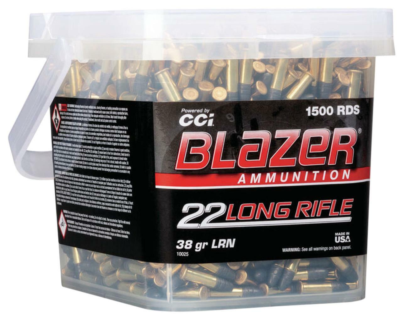 CCI Blazer .22LR 38gr. LRN HP 1500rd Bucket #10025