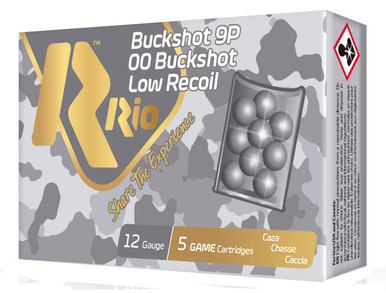 Rio Ammunition Royal Buck Low Recoil 12 Gauge 2.75" 00 Buckshot - 5 Round Box