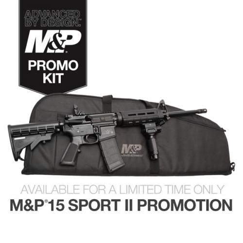 Smith & Wesson M&P 15 Sport II 5.56mm NATO .223 Semi-Automatic Rifle Promo Kit w/Case + Foregrip w/Light #13060