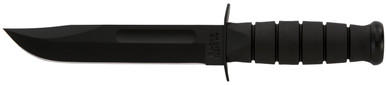 KA-BAR 1211 Fighting/Utility Knife 7.0" 1095 Cro-Van Black Kraton G Handle - 1211