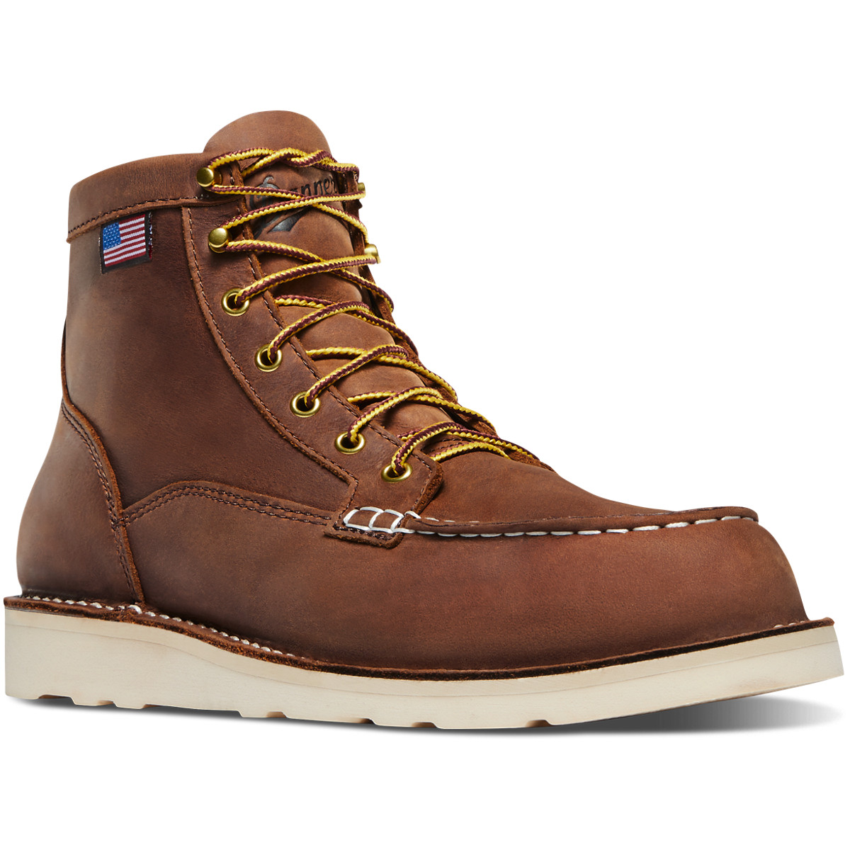 Danner Men's Bull Run Moc Toe 6" Tobacco Work Boot #15573