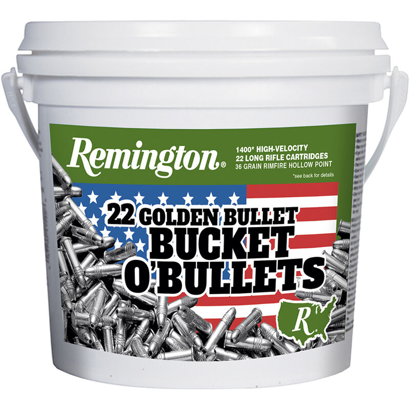 Remington 22 Golden Bullet .22LR 36gr. HP 1400rd Bucket O’ Bullets #1622B