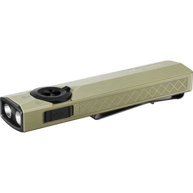 Olight ArkPro Ultra Rechargeable EDC Flashlight LED Light, UV, and Green Laser - Olive Green Finish