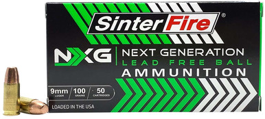 SinterFire SF9100NXGLF Next Generation (NXG) 9mm 100gr Lead Free FMJ - 50 Rounds per Box